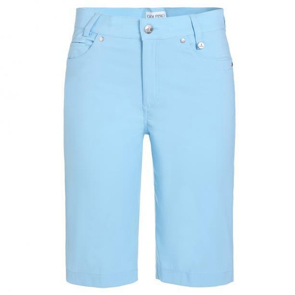 GOLFINO Pants - GOLFINO Sofia Medium Bermuda Light Robins Egg Blue Golf Shorts Size 6